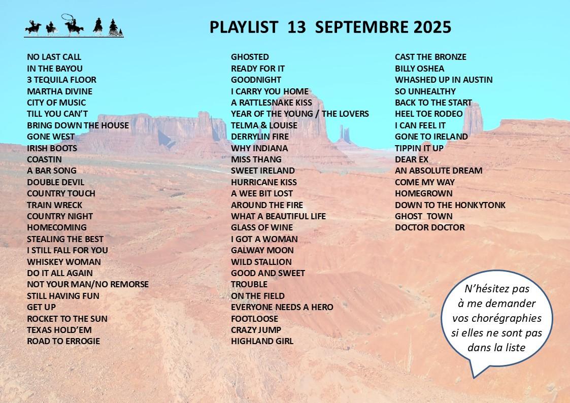 Playlist 13 septembre 2025