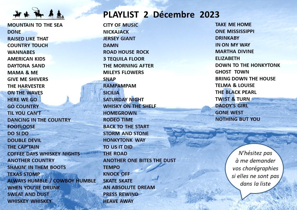 Playlist 2 decembre 2023
